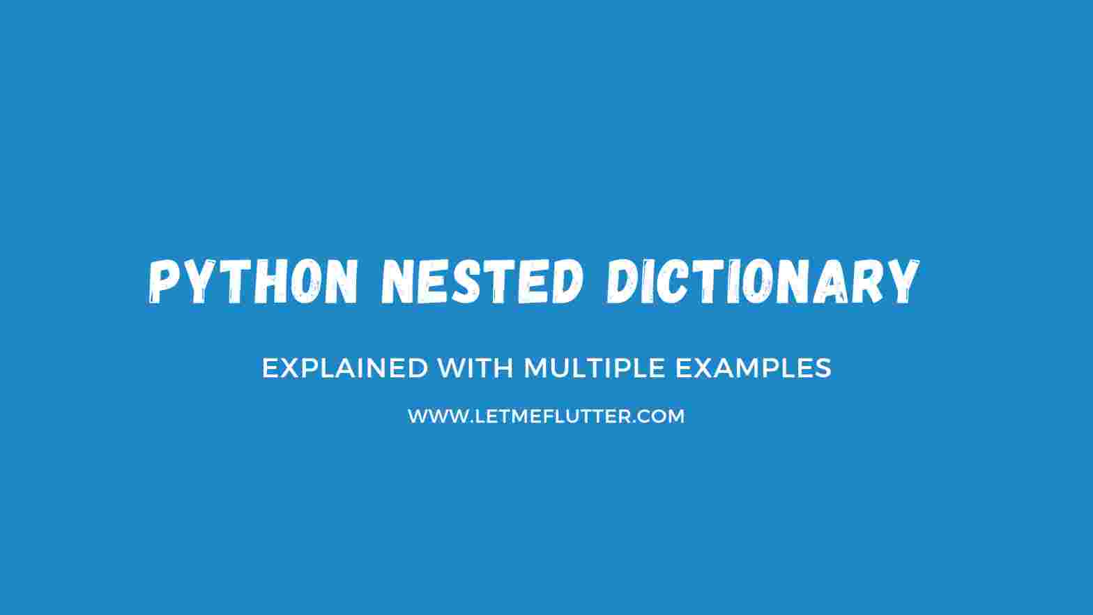python nested dictionary