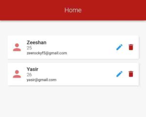 flutter list view widget showing FLutter text widgets and flutter icon widgets