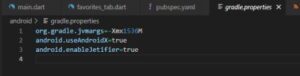 flutter androidx and enable jetifier