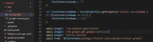 flutter gradle file apply plugin google services
