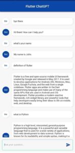 flutter chat gpt app complete ui with functionality