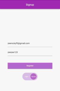 register a new user in flutter using firebase email and password