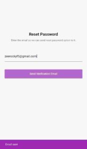 reset password screen template in flutter having textfield widget, text widget and container widget