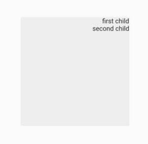 flutter column widget cross axis alignment end