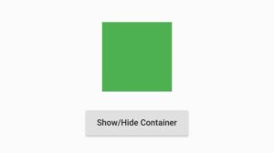 flutter container widget and a flutter material button widget with a grey background color